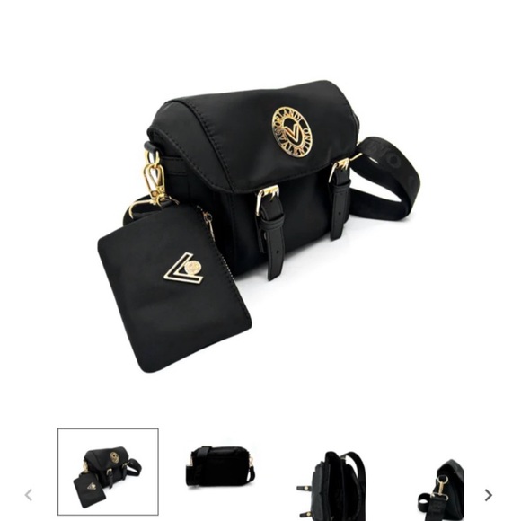 Valentino Black Backpack with Gold Accents - Picture 10 of 11